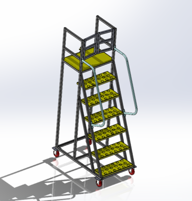 工程机械与移动梯子的数字化设计 基于Solidworks的3D数模工程实现
